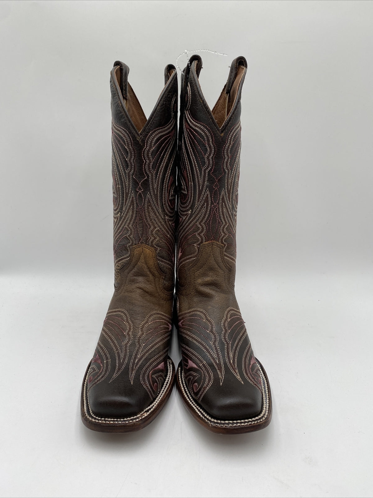 Circle G Women's Cross Embroidered Western Boots Brown Size 6M