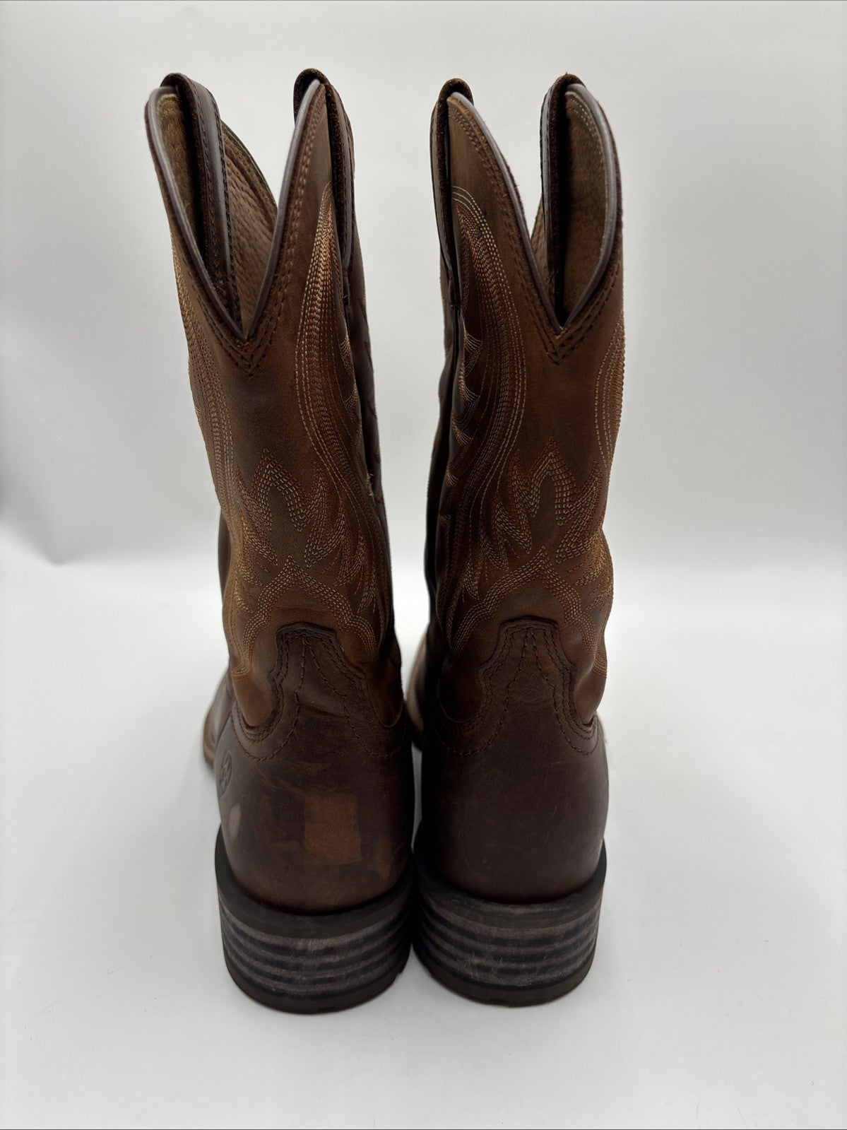 Ariat Men's Distressed Brown Hybrid Rancher Cowboy Boots size 9EE
