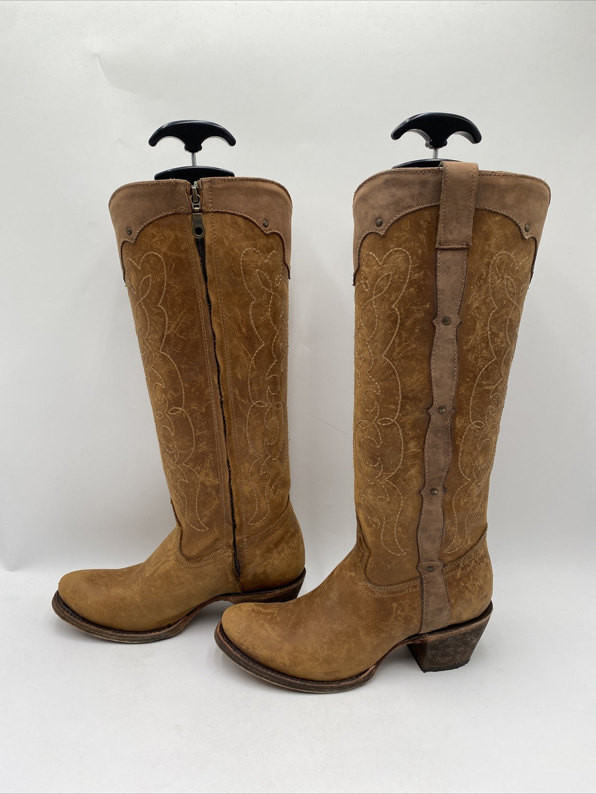Women's Corral Kats Natural Westport Boots C1971 Tan Size 7M
