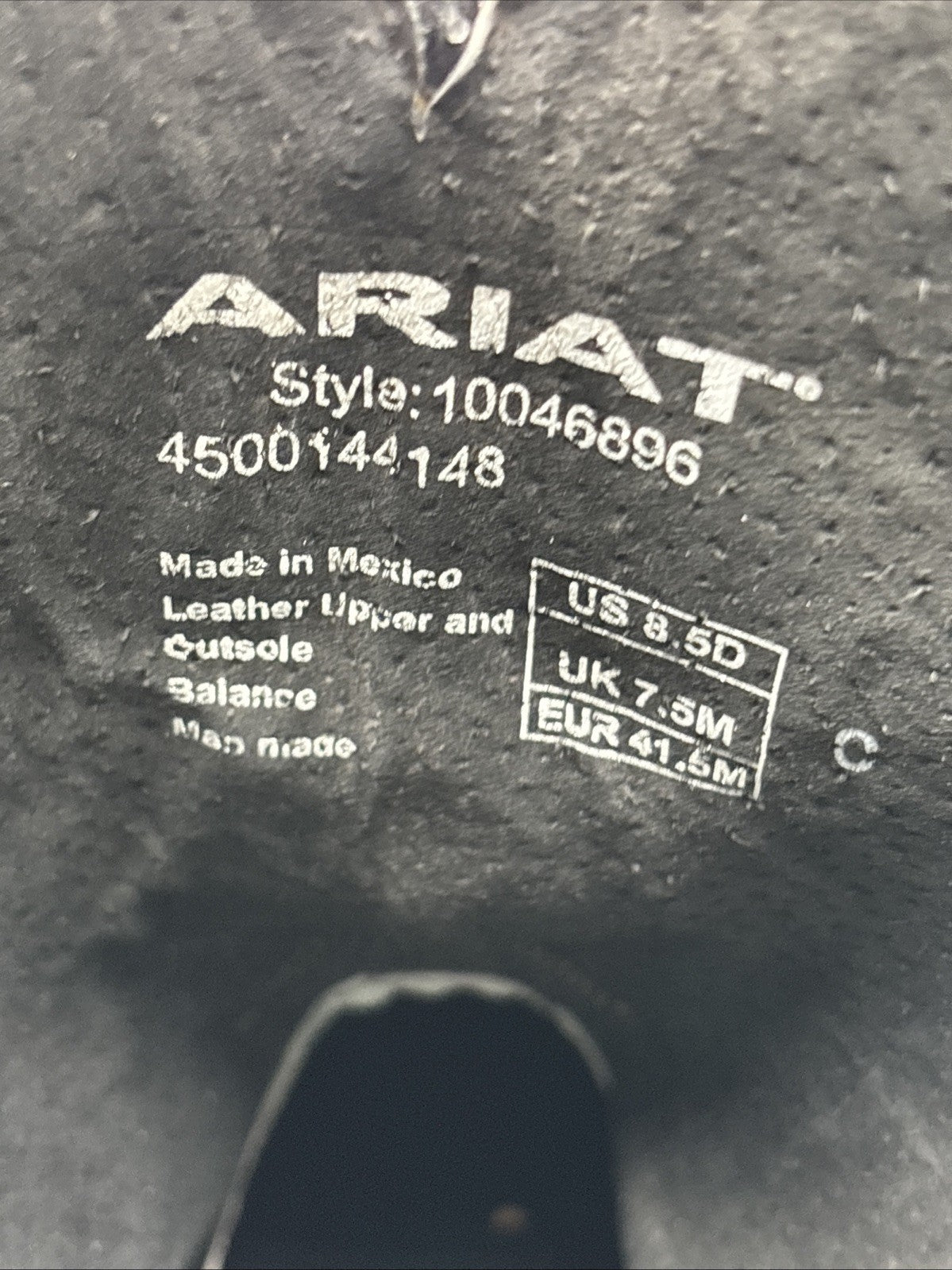 Ariat Men's Circuit High Stepper Western Boots Black Size 8.5D