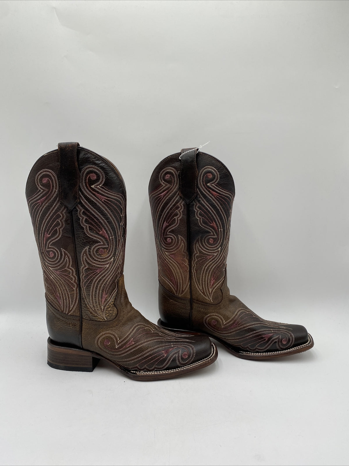 Circle G Women's Cross Embroidered Western Boots Brown Size 6M