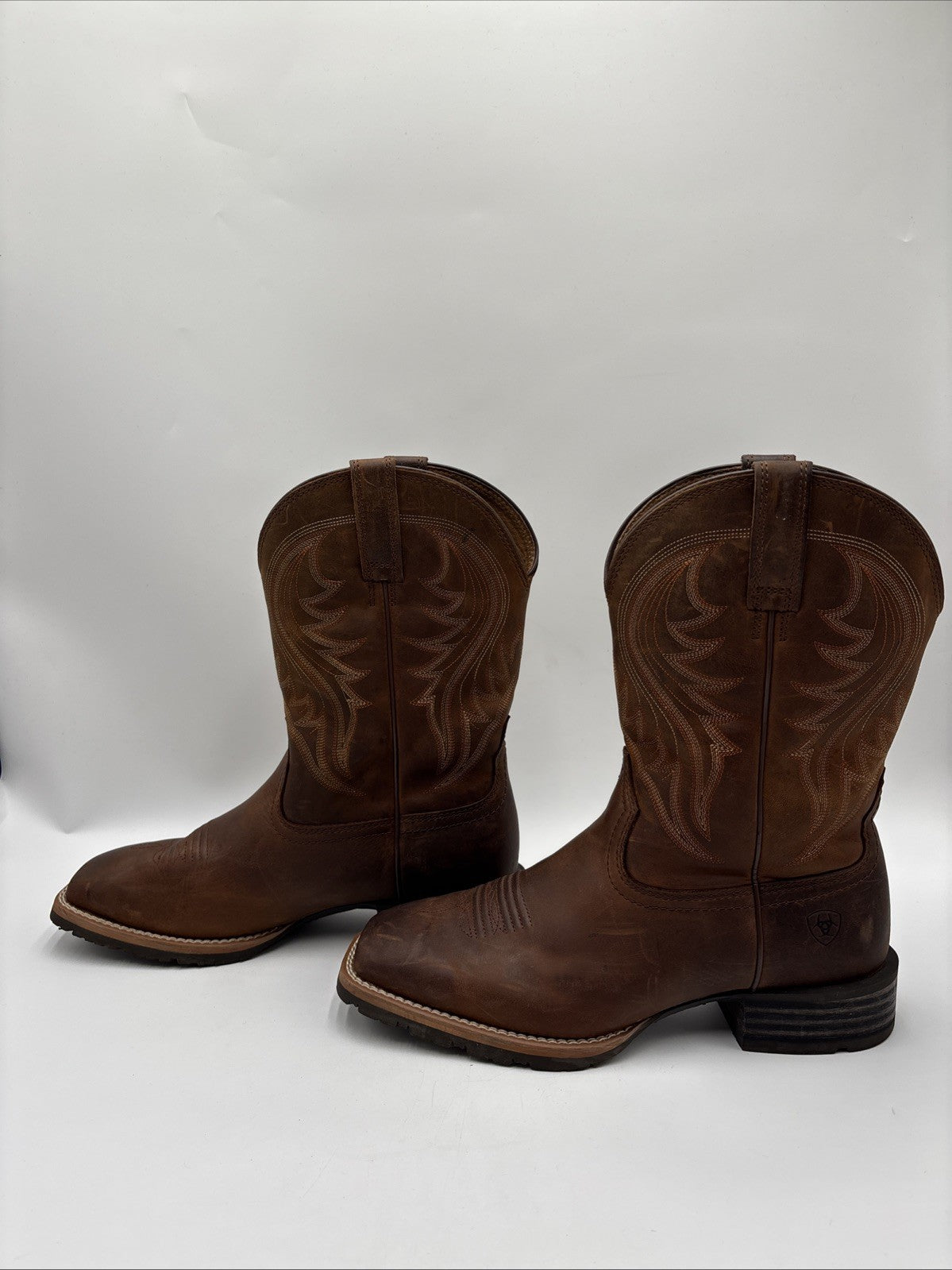 Ariat Men's Distressed Brown Hybrid Rancher Cowboy Boots size 9EE