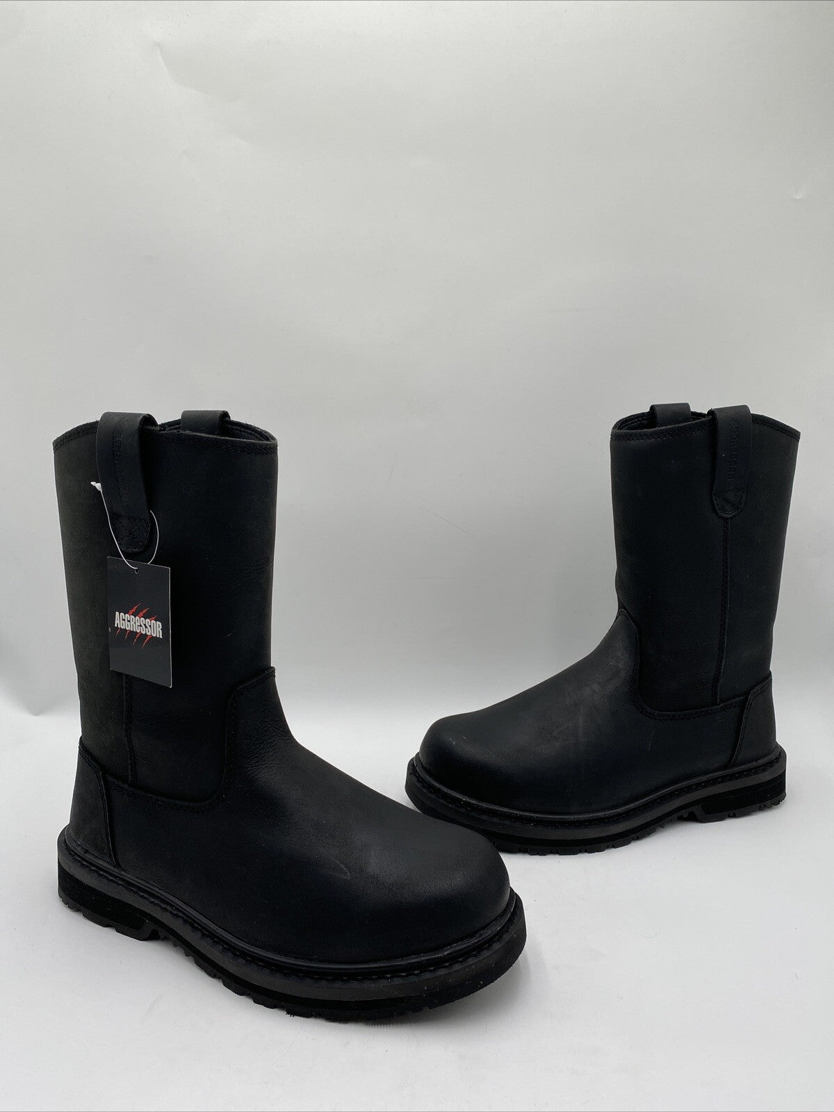 Aggressor Men's Leveler Soft Toe Boots Black Size 8 - BrokenInBoots