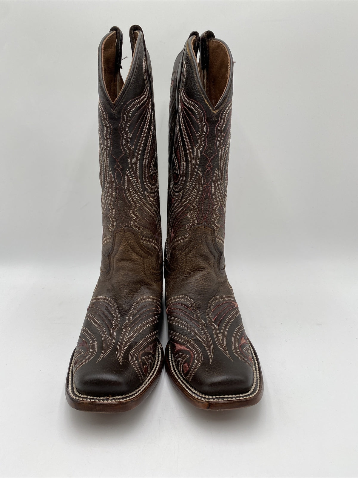 Circle G Women's Cross Embroidered Western Boots Brown Size 7M