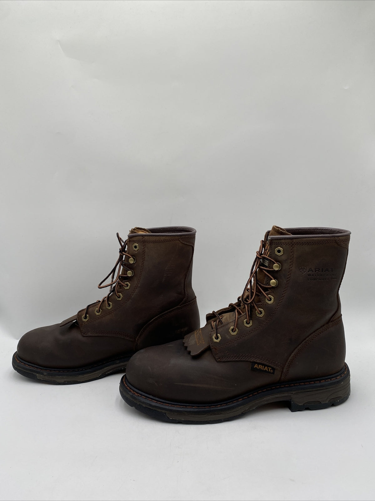 Ariat Men's 8" Workhog Waterproof Work Boots Brown Size 10D -  BrokenInBoots