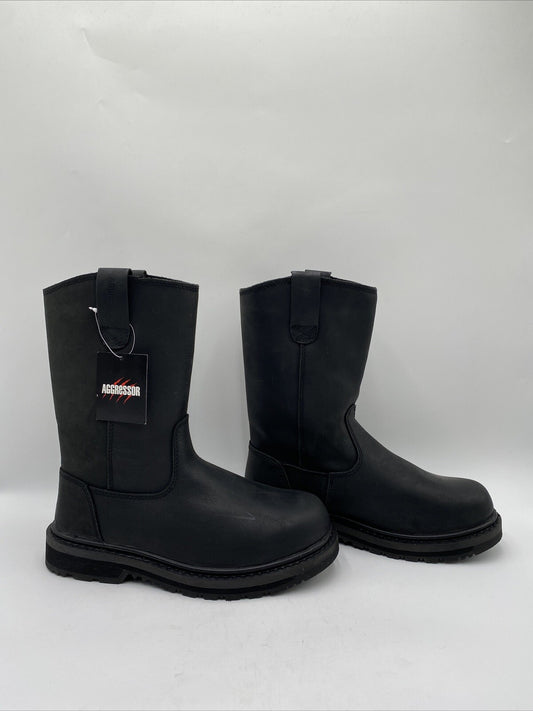 Aggressor Men's Leveler Soft Toe Boots Black Size 8 -  BrokenInBoots