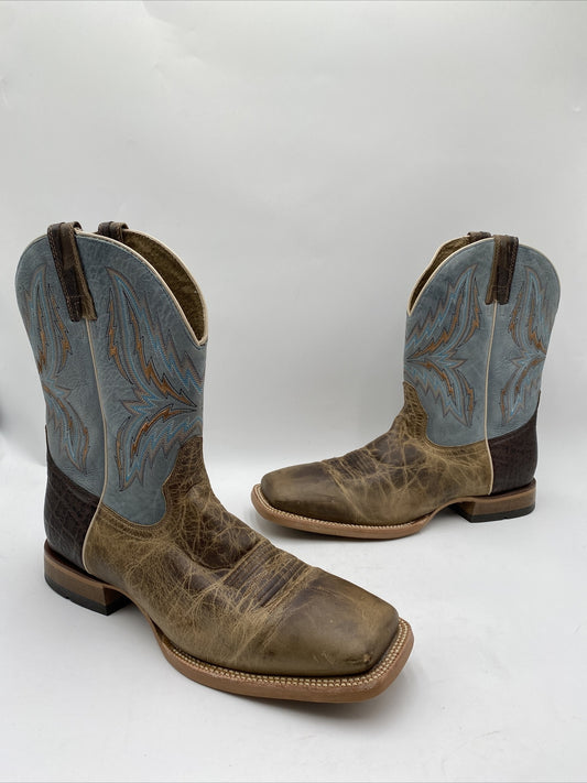 Ariat Men's Arena Rebound Western Boots Brown/Blue Size 13D -  BrokenInBoots