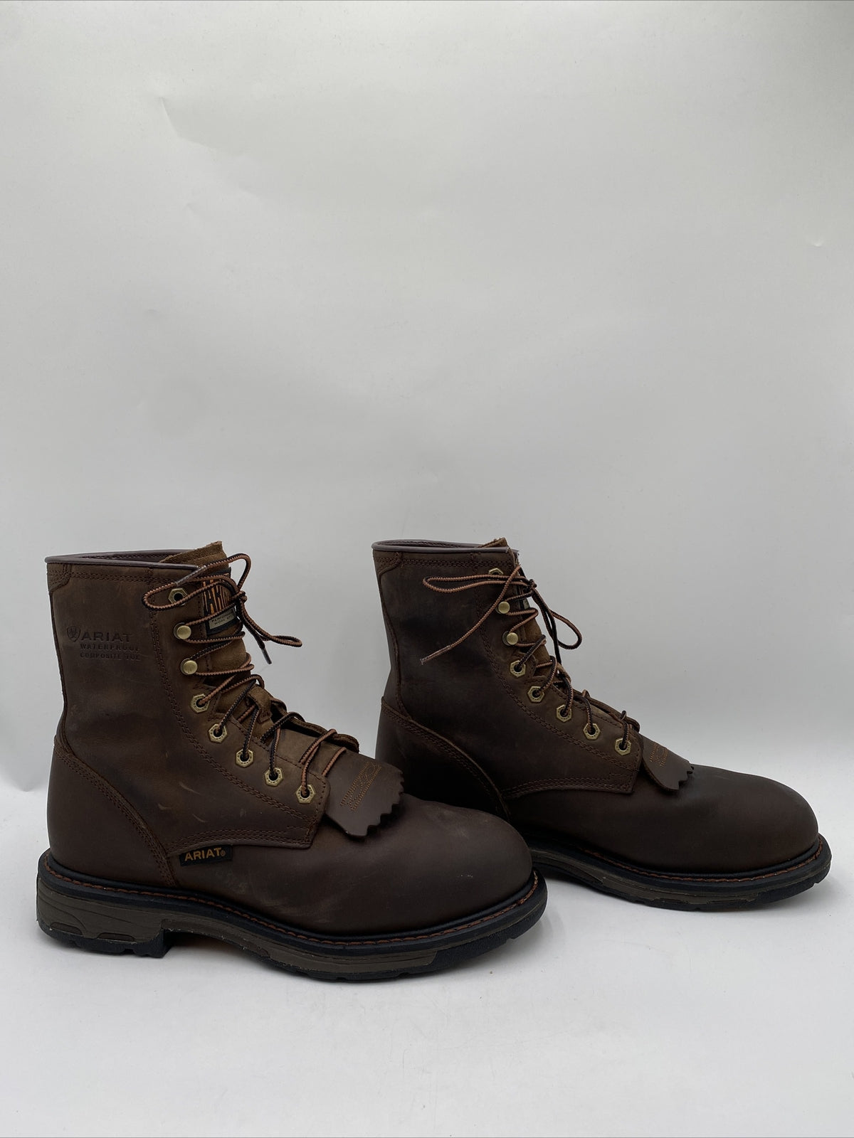 Ariat Men's 8" Workhog Waterproof Work Boots Brown Size 10D -  BrokenInBoots