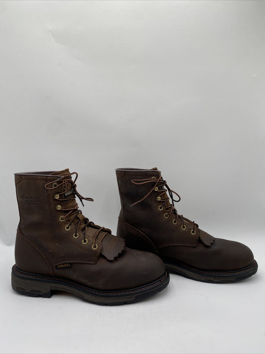 Ariat Men's 8" Workhog Waterproof Work Boots Brown Size 10D -  BrokenInBoots