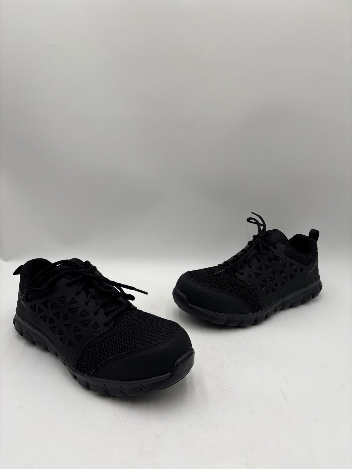 Adults Reebok Work Sublite Cushion Composite Toe Work Shoe Black Size 8.5M/10.5W