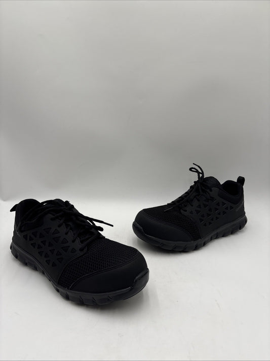 Adults Reebok Work Sublite Cushion Composite Toe Work Shoe Black Size 8.5M/10.5W