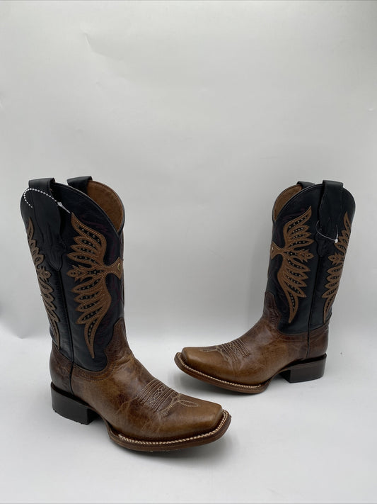 Circle G Women's Studded Western Boots Black/Brown Size 7.5M