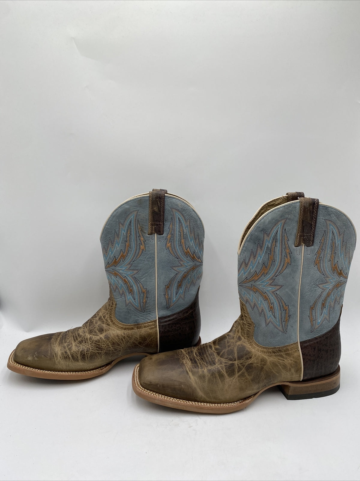 Ariat Men's Arena Rebound Western Boots Brown/Blue Size 13D -  BrokenInBoots