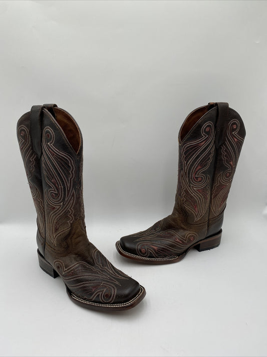 Circle G Women's Cross Embroidered Western Boots Brown Size 7M